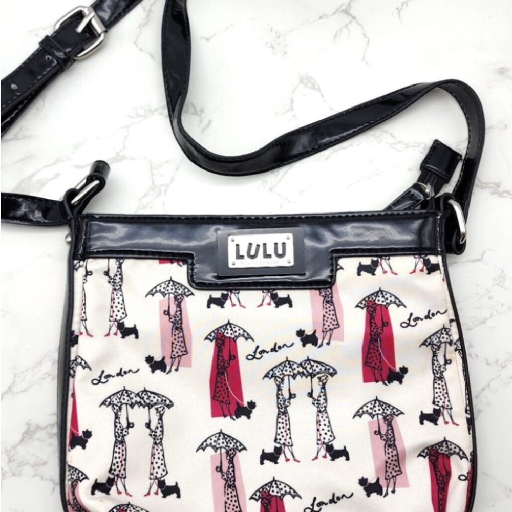 Lulu Guinness London Crossbody Purse Handbag Scottie Dog